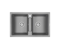 Мойка Paulmark Tandem 80/2 IT-Granit PM238150-GRM серый металлик